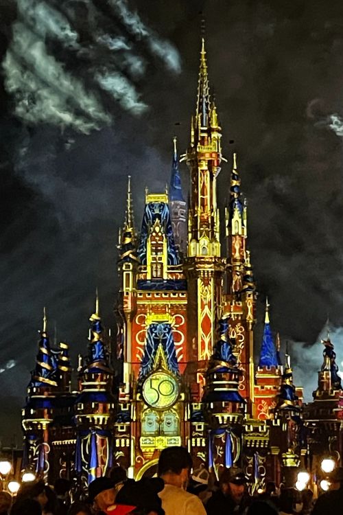 How big is Disney World, big enough to have Cinderella castles

cinderella castle at night