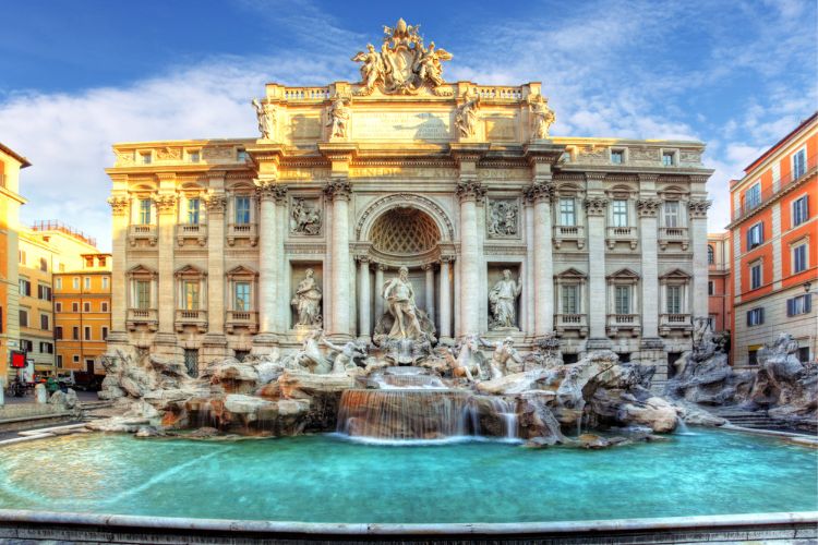 trevi fountain during the day