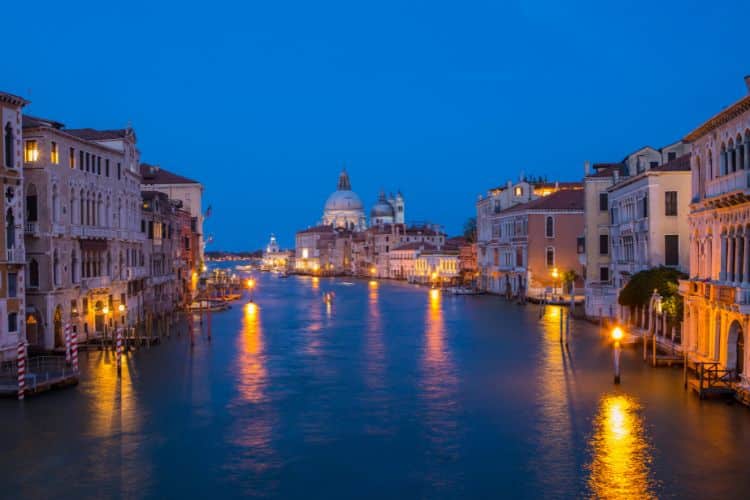venice at night view