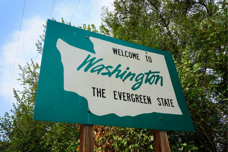 welcome to washington the everygreen state sign