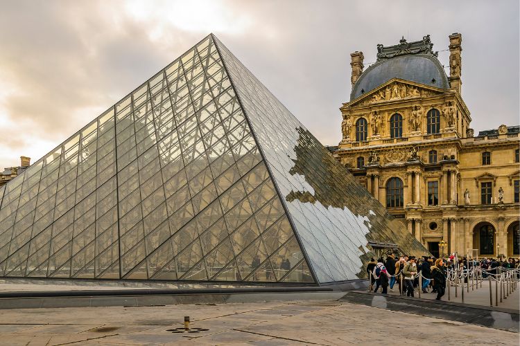 Louvre Museum glass pyramids