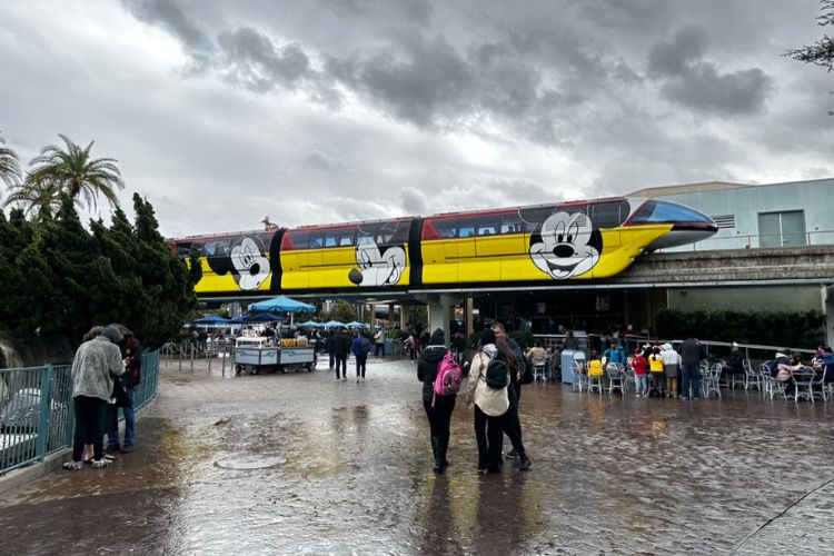 Disneyland monorail entrance to Tomorrowland