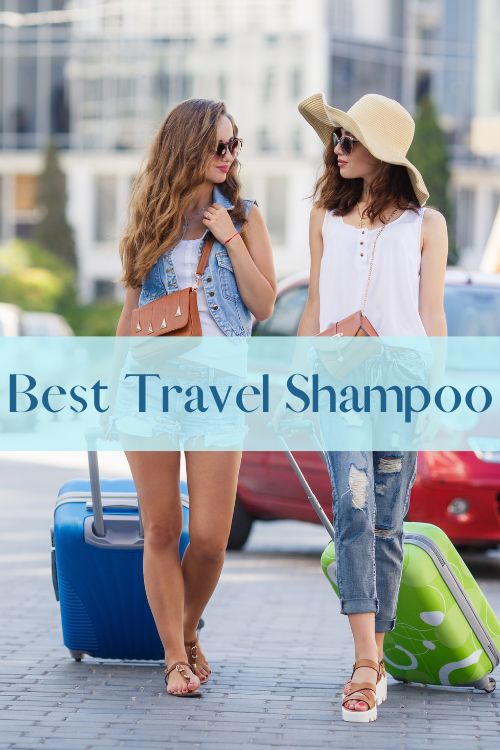 Women travelers with amazing hair and suitcases
