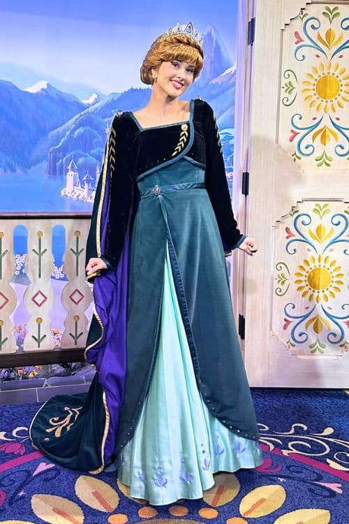 Disney Characters meet with Princess Anna at Epcot