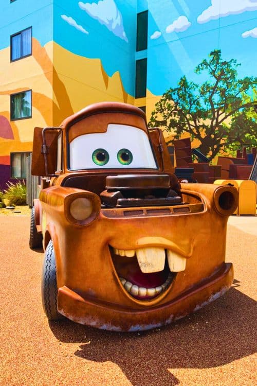 Tow Mater art of animation